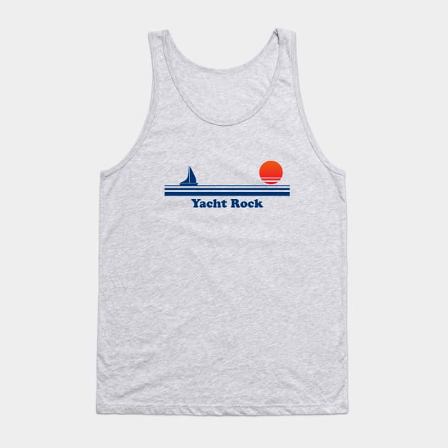 Yacht Rock Sunset Tank Top by GloopTrekker